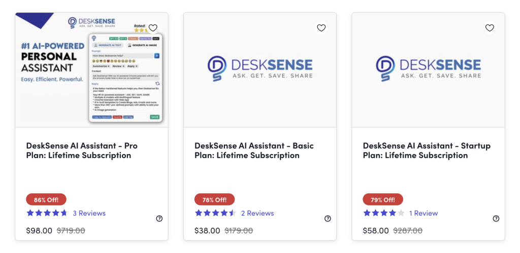 Deals on Lifetime DeskSense Subscriptions via StackSocial, screenshot